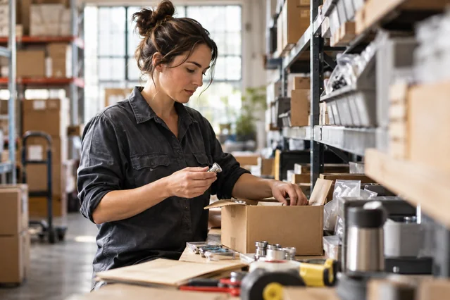 B2B suppliers at work — generated editorial photograph